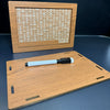Wooden money box with marker stickers, money box with counter 5000€ Reusable cash box Wooden money box with savings goal to tick Savings box Money saving box Cash box €500-€10000 goal 